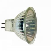 Halogenlampe 51 mm - 12 Volt für Halogen Einbaustrahler + Halogen Lampen rund, mit + ohne Frontglas